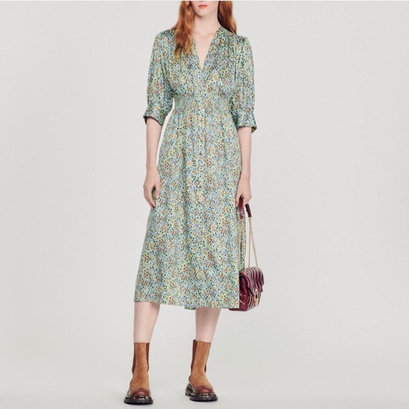 Sandro Dresses & Skirts - Sandro Provence floral midi dress size 40 new no tag